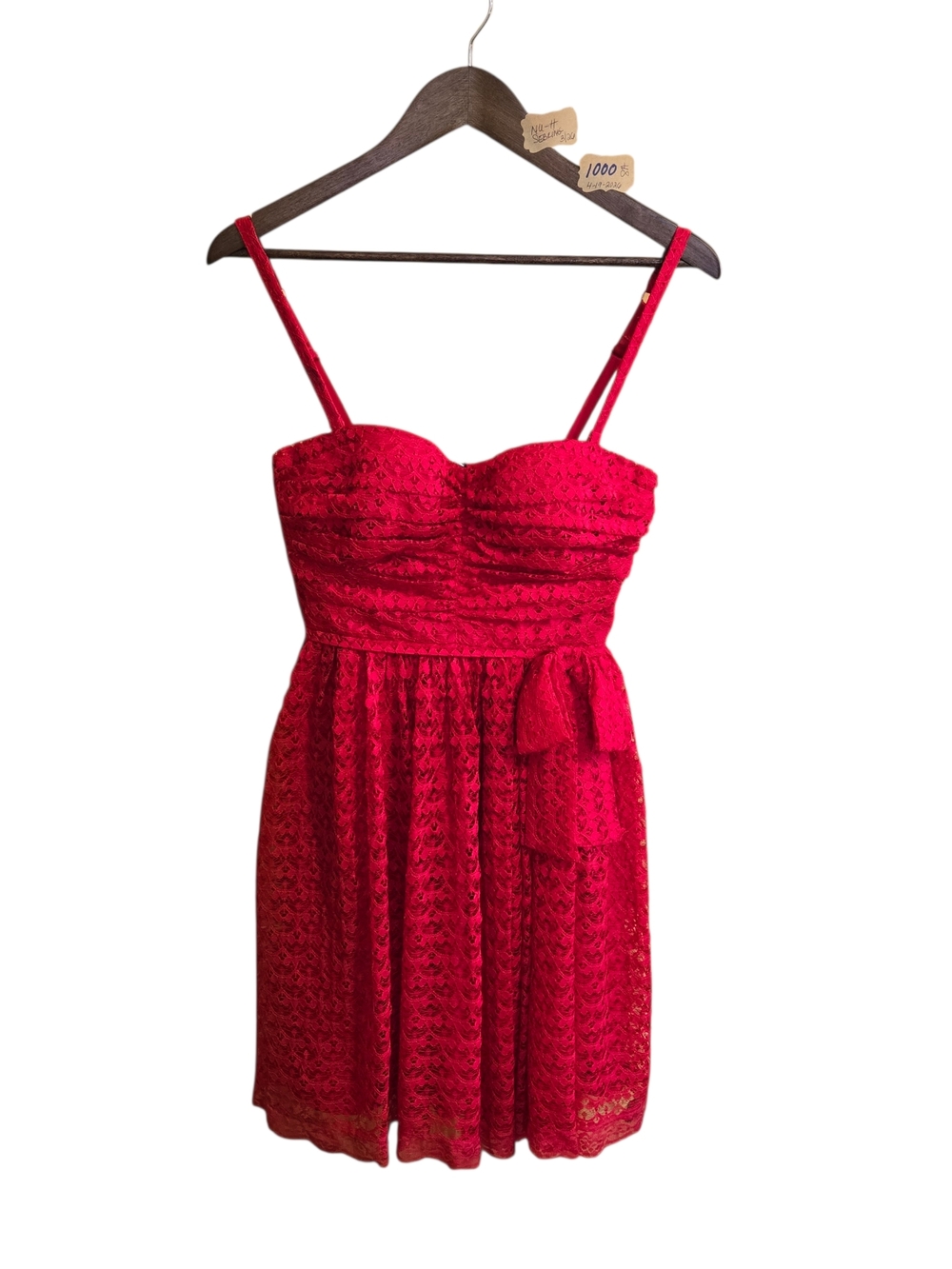 Moda International‎ Red Lace Spaghetti-Strap Mini Dress